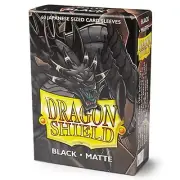 Dragon Shield Matte Black Japanese Sized Card Sleeves (60ct) AT-11102