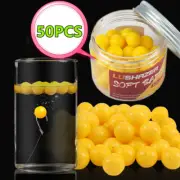 50 pcs TPR Corn Soft Baits Corn Carp Fishing Lures Floating Bait 8/10/14/16mm