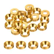 M8 Countersunk Washers,Anodized Aluminum Gaskets for Screw RC,35PCS(Gold)