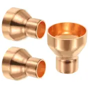1-1/2" to 3/4" Nominal Size Copper Reducer 3pcs Fitting Pipe Connector Adapter