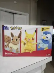 Pokémon Mega Construx Build & Show Trio, 583 pc. Brand New
