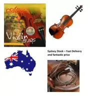Violin Strings Set 4/4 E-A-D-G Alice 704 Fiddle String Steel Core Sydney Stock