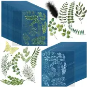 80 Pcs Cyanotype Paper, High Sensitivity Sun Print Paper Cyanotype Kit with 2 De