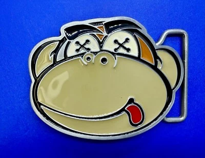 Drunk Monkey Cartoon Enamel X Crossbone Eyes New Unisex Belt Buckle