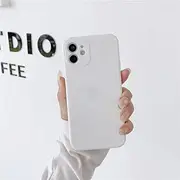 Ultra Thin Shockproof Silicone Square Phone Case for iPhone 12 11 13 Pro Max XS X On iPhone XR7 8 Plus SE 2020 Soft Cover,White,for iPhone 11 Pro