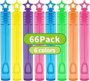 SpringFlower 66 Pieces Mini Bubble Wands, Party Favors Toys for Kids,Easter Basket Toy,Themed Birthday, Halloween, Goodie Bags, Carnival Prizes, Wedding, Bubble Maker Toys For Kids, Summer Outdoor Gifts For Girls & Boys