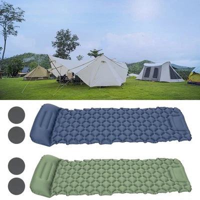 Nylon Inflating Sleeping Pad with Storage Bag Inflatable Air Mattress xiuFv