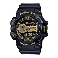 在飛比找蝦皮商城優惠-【CASIO】G-SHOCK 黑金搖滾雙顯運動錶 GA-40