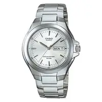 在飛比找PChome商店街優惠-CASIO WATCH 卡西歐俐落風格時尚星期日期銀白腕錶 