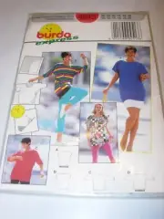 WOMENS UNCUT BURDA 4513 Sewing Pattern KNIT TUNIC TOP T SHIRT CASUAL SIZE 10-20
