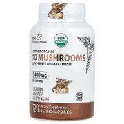Nutri, Organic 10 Mushrooms, Lion's Mane, Shiitake, Reishi, 120 Organic Capsules