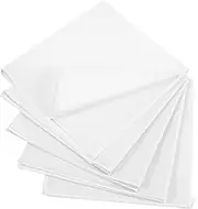 EXHUMKY 5 Pcs Thick White Cotton Dinner Napkins High Absorbency Cloth Table Napkins for Parties Weddings and Daily Use