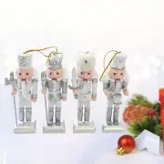 4 Pieces Nutcracker Figurine Pendant Christmas Decor for Living Room