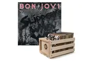 Crosley Record Storage Crate & Bon Jovi Slippery When Wet - Vinyl Album Bundle