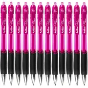 Artline Box 12 Flow Retractable Ballpoint Pen (Pink)