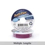 0.019in/0.48mm Pink Tourmaline Soft Flex Medium Beading Wire 10/30/100ft