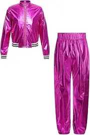 [iEFiEL] Big Girls Hip Hop Dance Costume for Stage Performance Modern Jazz Clothing Top Pants 6-16 Years