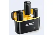Elinz Wireless Lavalier Microphones with 300mAh Charging Case USB Type-C for Android/iPhone 15 Video Recording Interview Vlog Live Streaming