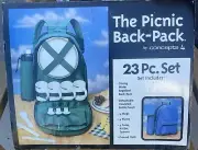 The Picnic Backpack 23 Piece Set NIB