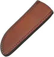8.25" BROWN LEATHER DROP POINT BLADE SHEATH