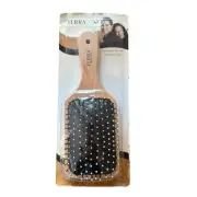 TERRA 100% Natural Wood Paddle Brush Vintage Brand New Hair Styling Tool