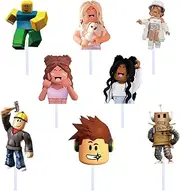 Boy Video Game Cupcake Toppers,Video Game Party Birthday Party Cake Toppers Decorations Supplies,24cs