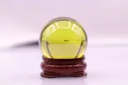 85.9gr Yellow Crystal Sphere 30 mm Cubic Zirconia Ball Lab Grown Loose Stone