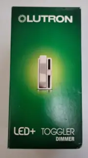 LUTRON WHITE TGCL-153PR-WH TOGGLER DIMMER SWITCH LED 150 W SINGLE POLE 3 WAY