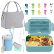 Locking Design Lunch Box Food Container Leak-proof Bento Set with Bag Utensils