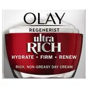 Olay Regenerist Ultra Rich Day Face Cream 50ml - Hydrating Anti-Aging Formula
