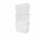 Set of 3 20L Storage Box with Lid - Anko