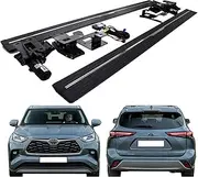 MOMOAU Plug-N-Play Electric Running Boards with LED Lights Compatible with 2022-2024 Toyota Highlander | Automatic Retractable Power Steps, 600LB Capacity, Anti-Slip Surface, Vehicle-Specific Fit(With