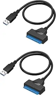 Binxind 2X USB Sata Cable Sata 3 to USB 3.0 Adapter USB Sata Adapter Cable Support 2.5 Inches Ssd HDD Hard Drive