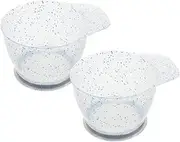 FRCOLOR 2pcs Hair Color Mixing Bowls Durable Plastic Hair Dyeing Tools for Salon Home Use Lightweight Portable Color Mixing Bowls