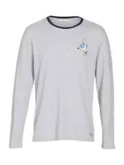 NEW PETER ALEXANDER MENS PETER RABBIT COTTON LONG SLEEVE TOP M RRP$69.95 GREY