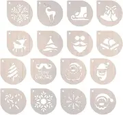 B Baosity Latte Art Stencils Coffee Cake Decorating Stencils,Cake Stencil, Coffee Stencils for Oatmeal Cupcake Tart Cake Mousse Home