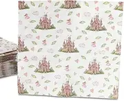 GREENBOX 20 x Napkins Pink for Children's Birthday Parties 33 x 33 cm Princess Birthday Napkins Absorbent Paper Napkins Party Tableware
