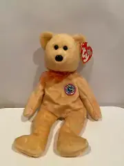 TY Beanie Babies Sunny Orange Teddy Bear With Tag