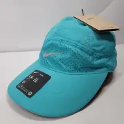 NEW Nike 5 Panel Blue Vent Tailwind Running Track Hat Cap Men's Adjustable OSFA