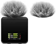 Geekria for Creators Furry Windscreen Compatible with Rode Wireless GO Gen 3 III, GO 2, PRO, ME Mic DeadCat Wind Cover Muff, Fluff Cover Windshield, Wind Noise Reduction (Grey / 2 Pack)