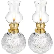2 Pcs Flashlight Rechargeable Lamp Long-lasting Oil Lamps Easy-to-use