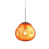 在飛比找特力屋線上購物優惠-[特價]【必登堡】波玻星球吊燈 橘紅色【B561162】