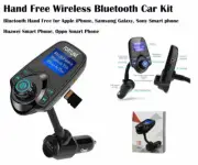 T10 Handsfree Bluetooth Car Kit FM Transmitter Car Charger USB Music Player