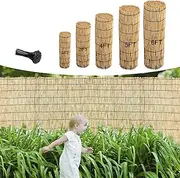Fencing Rolls, Garden Fence Bamboo Privacy Fence Screen for Garden, Decorative Fence for Outdoor Privacy Screening, Sun Blocking, Decorative Divider(H1.83xL10m/H6xL33ft)