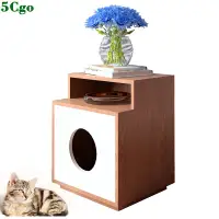 在飛比找蝦皮商城優惠-5Cgo【宅神】人貓新款共用寵物家具實木夏季方形寵物沙發櫃貓