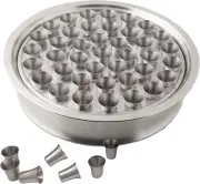 Holy Wine Serving Tray with 40 Cups - Stainless Steel (Silver Matte)