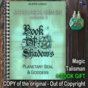 Book of Shadows Antique Witchcraft Esoteric Witch Sigil Manual Occult Astrology