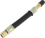 X AUTOHAUX Tire Valve Extension Stem Adaptor, 120mm Length Stem Extender Pipes Universal for Car Truck Bike Trailer RV Durable Copper Rubber Copper Tone Black