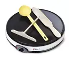 Euro Cuisine 12 in. Electric Non-Stick Crepe Maker Countertop Grill White