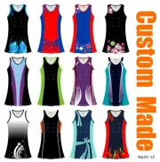 Custom Made Midi-Length A-line Netball Dresses Sportswears Sublimation 01-12